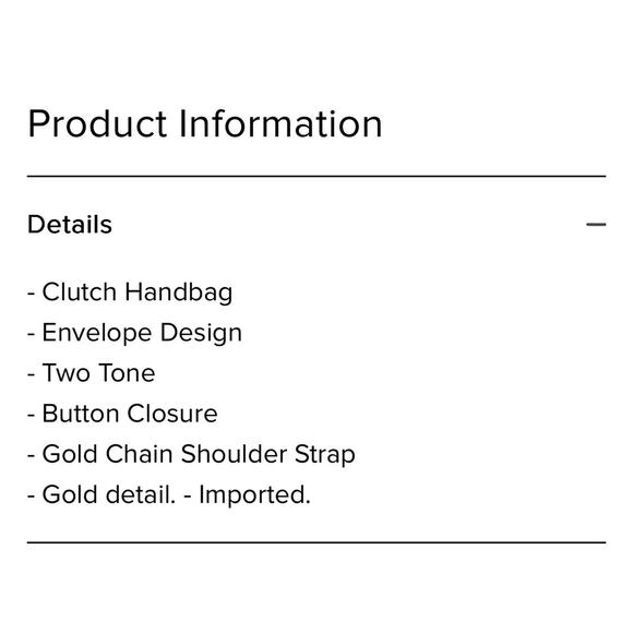 Francescas Clutch Black & Gold Removeable Straps NWT Henrietta Envelope Handbag - Picture 9 of 10